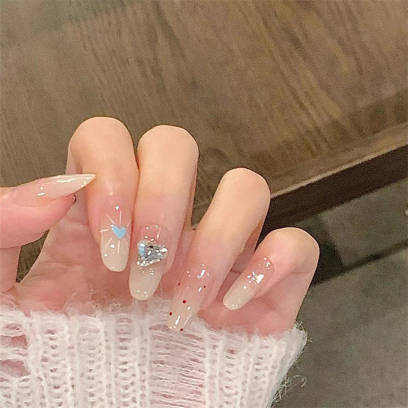 Elegant Stiletto Press-On Nails with Floral Design Stornfield