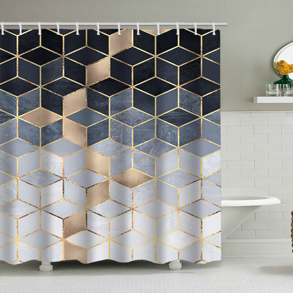 Textured Mosaic Pattern Shower Curtain Stornfield