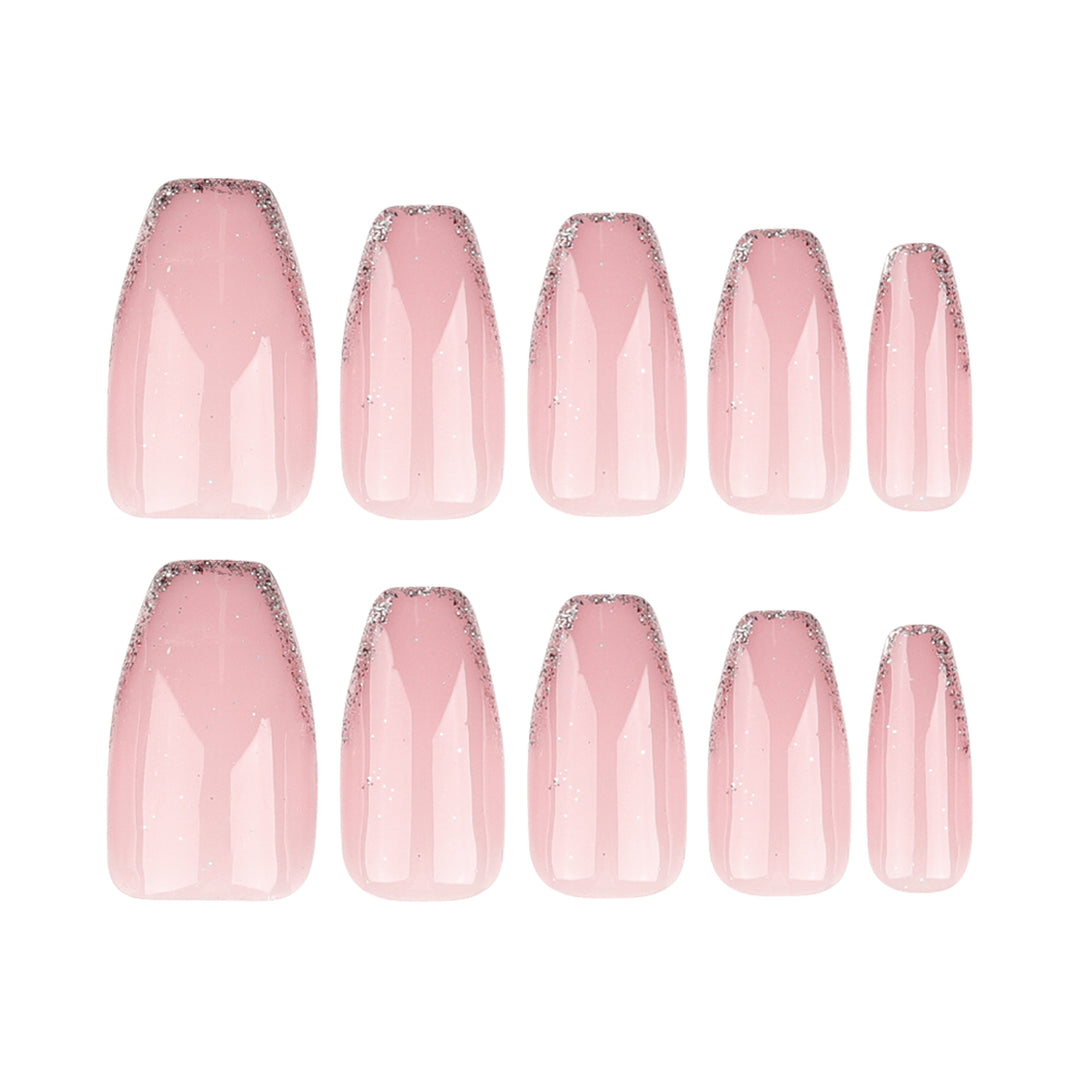 Artistic Nail Extensions with Elegant Glitter Finish Stornfield