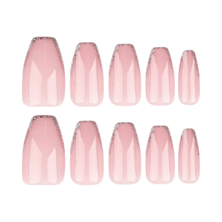 Artistic Nail Extensions with Elegant Glitter Finish Stornfield