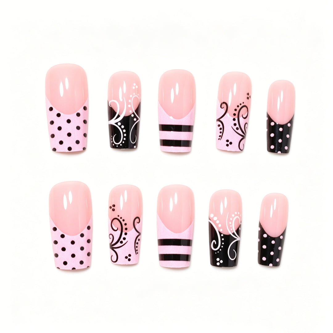 Decorative Artistic Stiletto Press-On Nails Stornfield