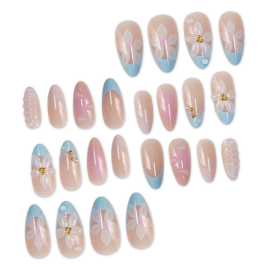 Artistic 3D Floral Nail Enhancements Stornfield