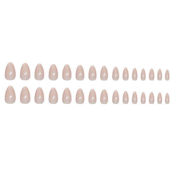 Artistic Glittered Almond-Shaped Nail Extensions Stornfield
