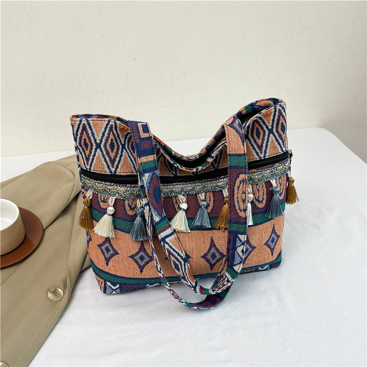 Artistic Geometric Print Tote Bag