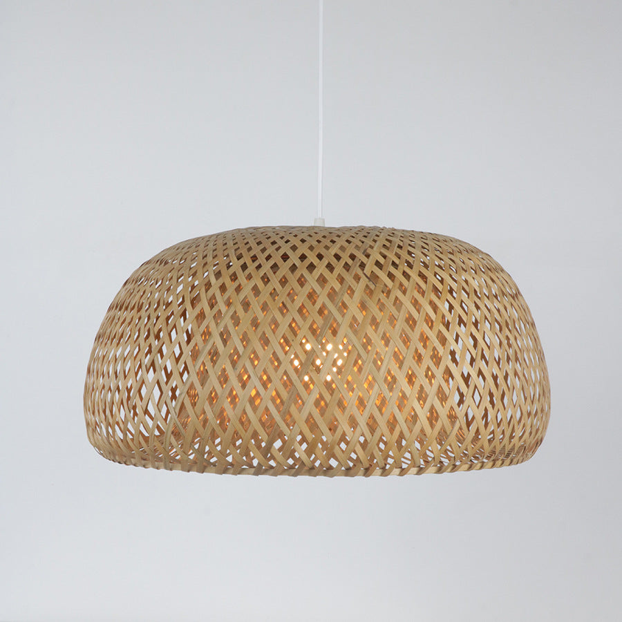 Elegant pendant lamp made of hand-woven rattan Stornfield
