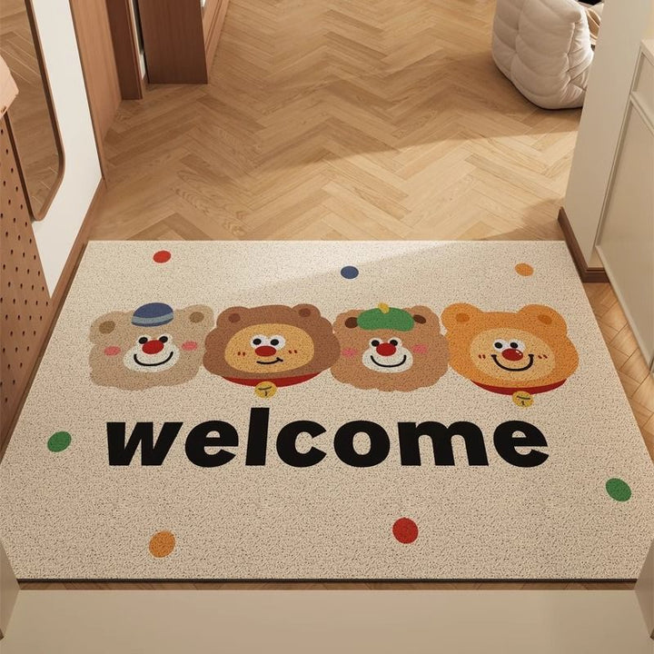 Cute Bear Pattern Doormat for Home Entryway