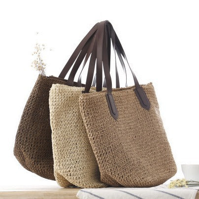 Beach bag with modern macrame design Stornfield