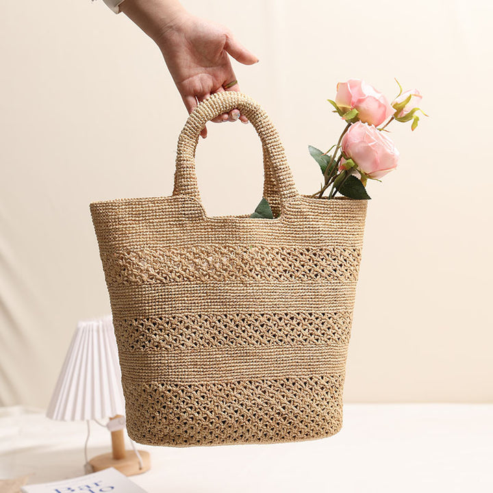 Handcrafted Beach Bag Made From Braided Natural Material Stornfield
