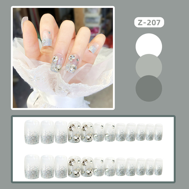 Rhinestone-Embellished Press-On Nail Art Stornfield