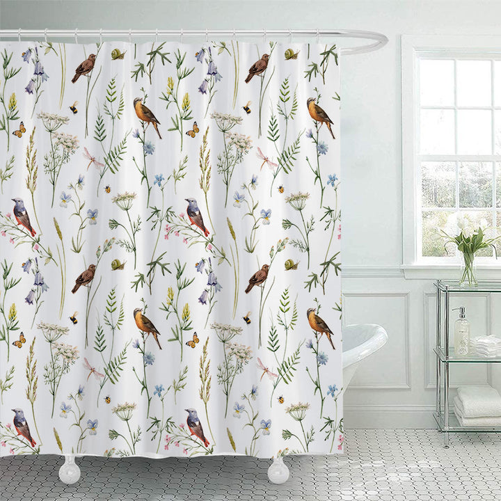 Artistic Nature-Themed Shower Curtain Stornfield