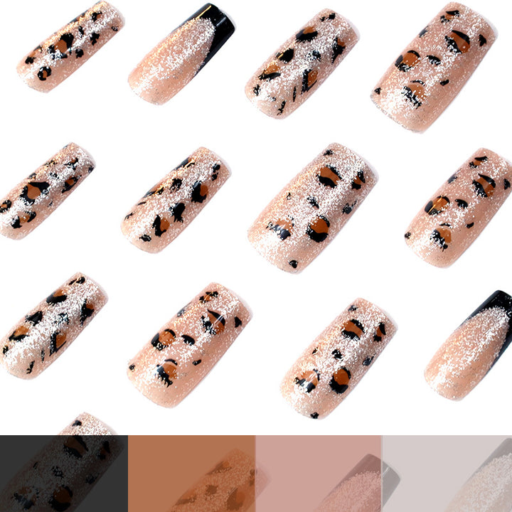 Elegant Leopard Print Nail Art Enhancements Stornfield