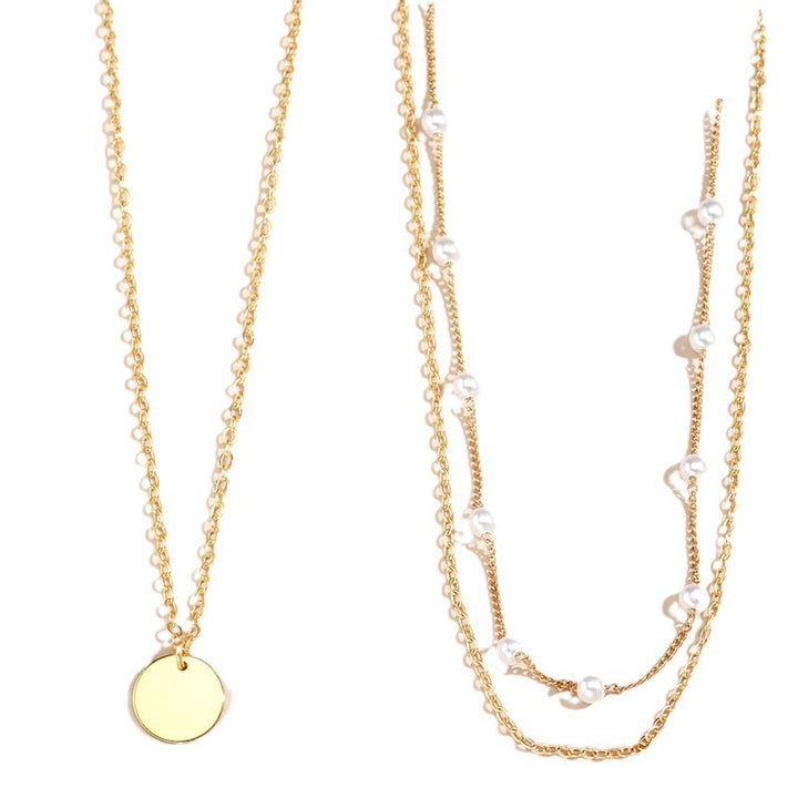 Layered Beaded Chain Necklace Stornfield
