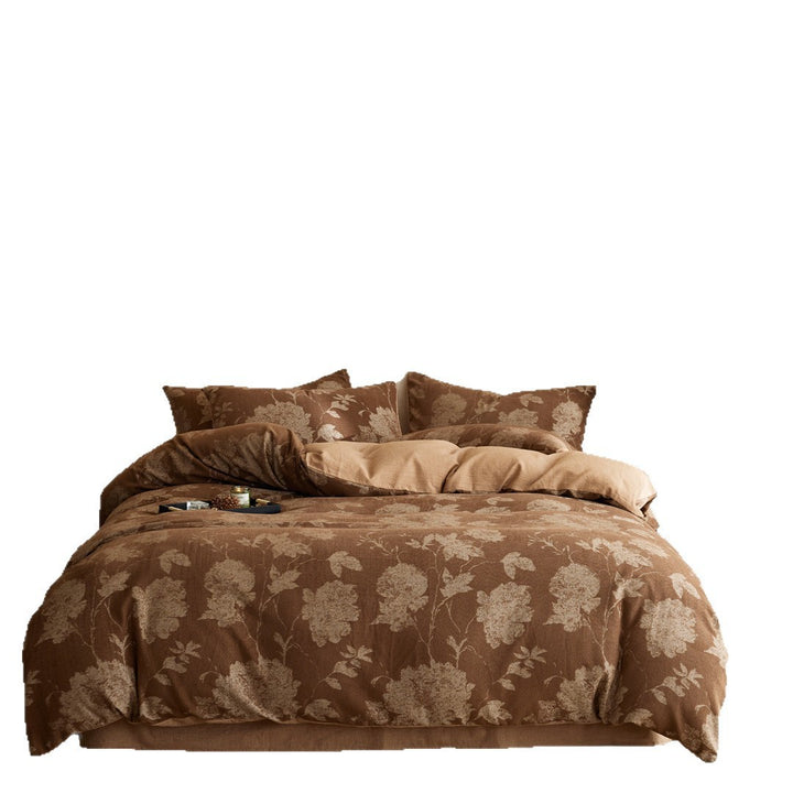 Extra-Plush Floral Printed Down-Alternative Comforter Set with Brushed Microfiber & Matching Shams