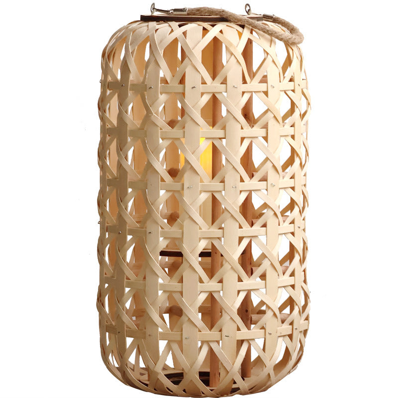 Elegant lantern made of handwoven natural material Stornfield