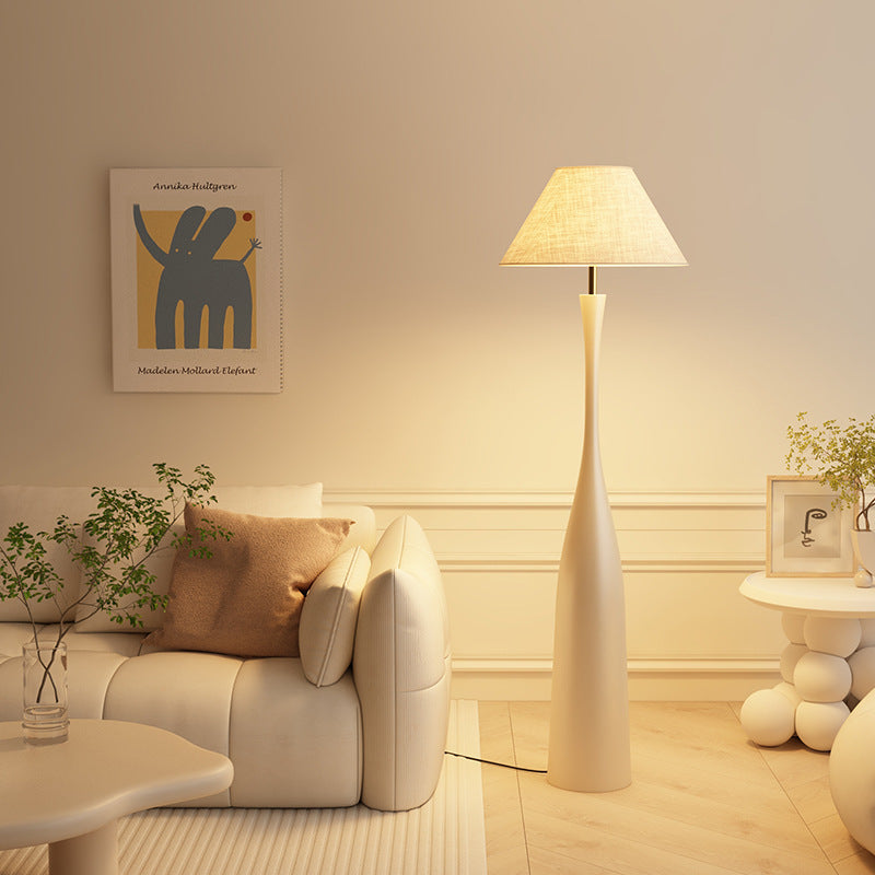 Elegant Sculptural Wooden Floor Lamp