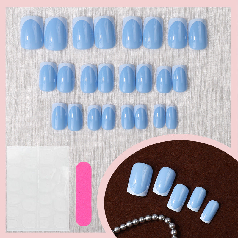 Premium French Tip Press-On Nail Set Stornfield