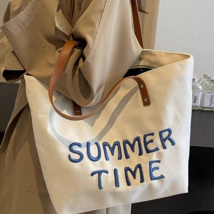 Beach bag with embroidered summer motif Stornfield