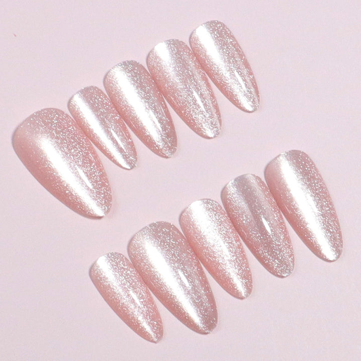 Premium Sparkling Almond-Shaped Press-On Nails Stornfield