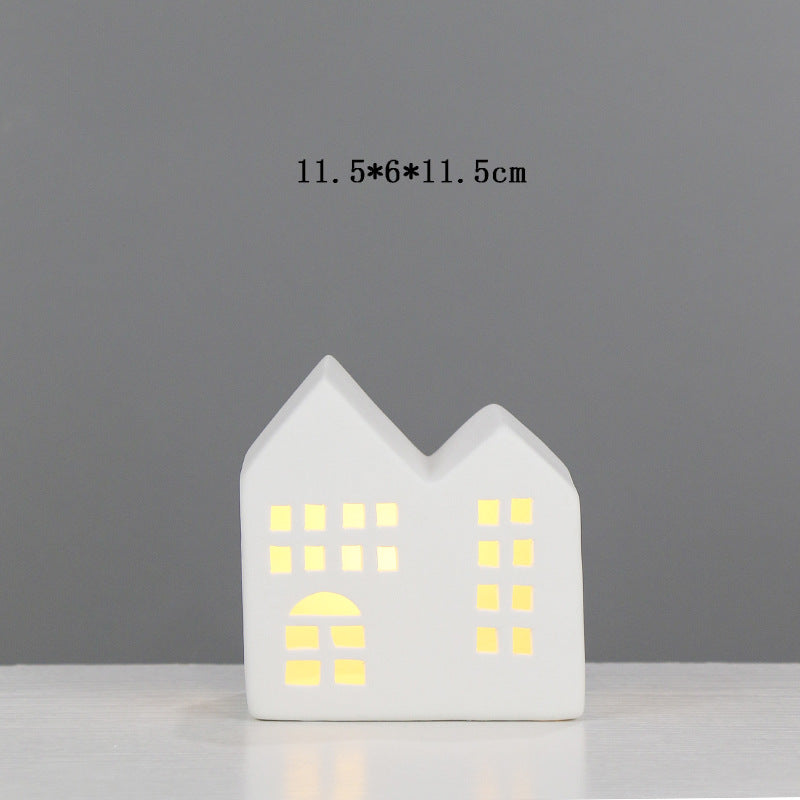 Ceramic House-Shaped Tea Light Holder Stornfeild