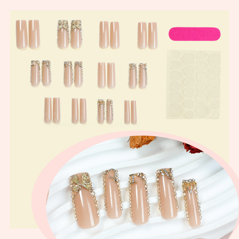 Nail set with elegant rhinestone details Stornfield