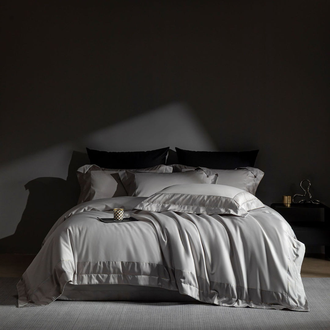 Hotel-Grade Silky Sateen Duvet Ensemble with Hidden Closure & Corner Ties