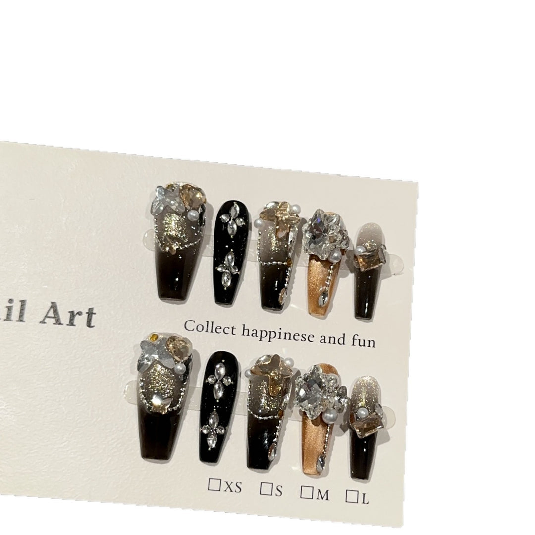 Elegant Glamorous Press-On Nail Art Set
