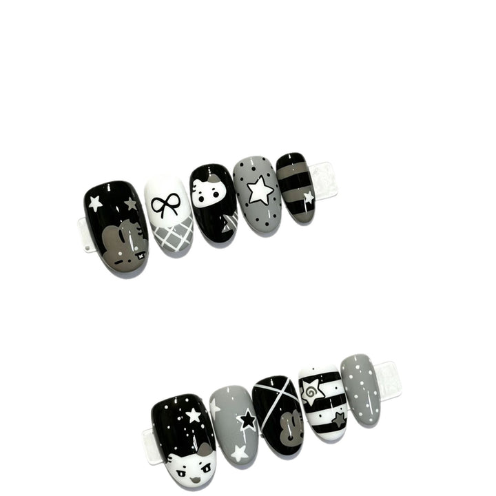 Creative Character-Themed Press-On Nail Art Set Stornfield
