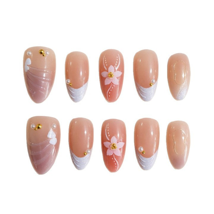 Artificial nails with floral details Stornfield