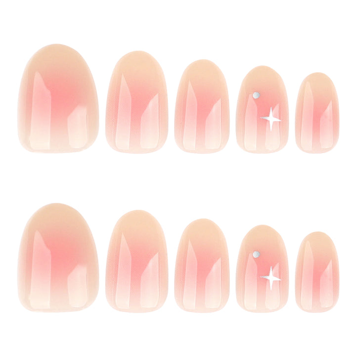 Artful nail extensions with shiny rhinestone accents Stornfield