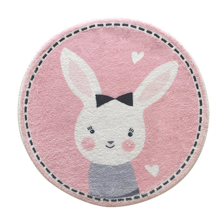 Playful Airplane-Themed Round Area Mat Stornfield