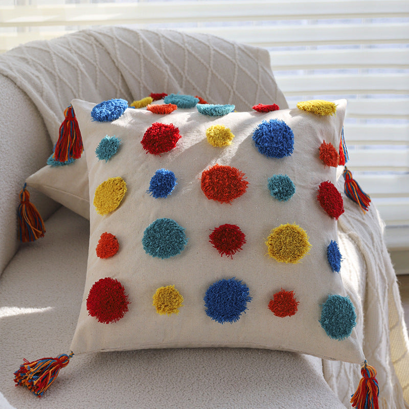 Playful and colorful decorative pillow