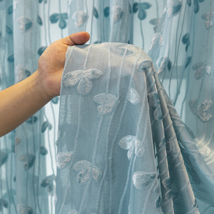 WoEmbroidered Sheer Curtain Panel Stornfield