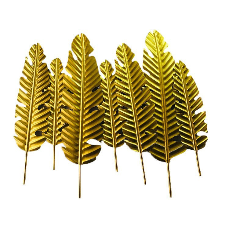 Decorative Metallic Leaf Wall Art Set Stornfield