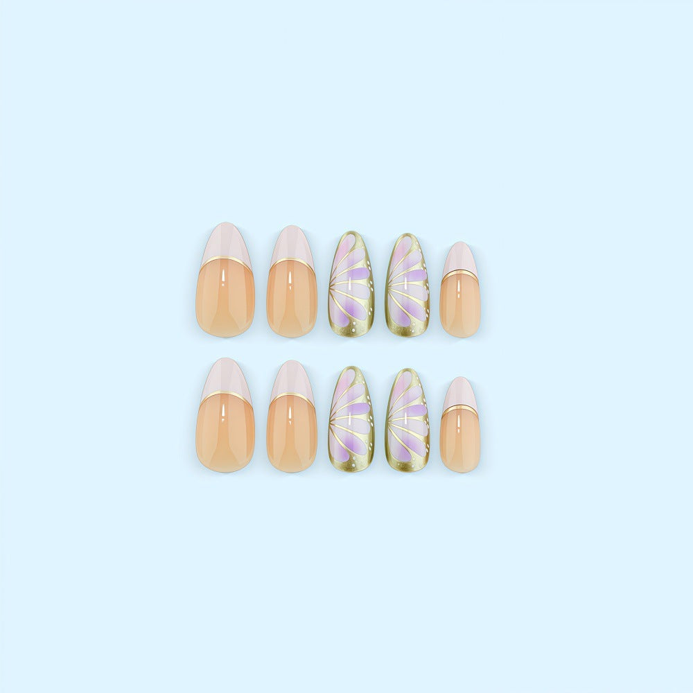 Artificial nail set with elegant geometric design Stornfield