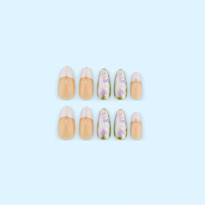 Artificial nail set with elegant geometric design Stornfield