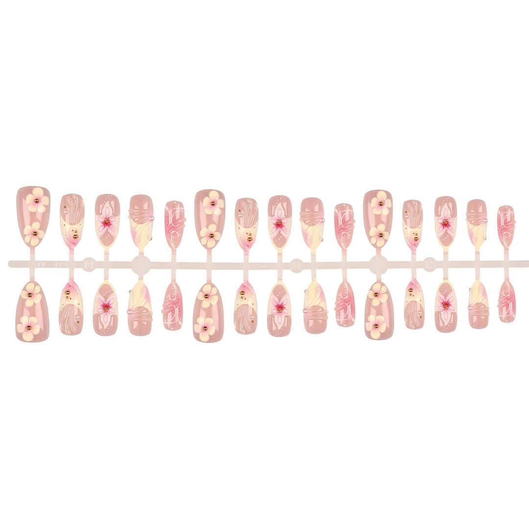 Decorative Floral Nail Tips