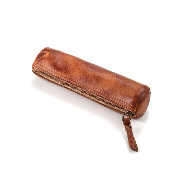 Textured Leather Pencil Case
