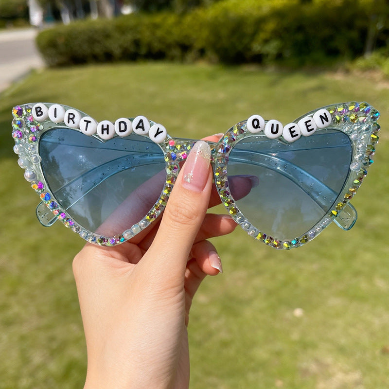 Rhinestone-Accented Birthday-Themed Sunglasses Stornfield