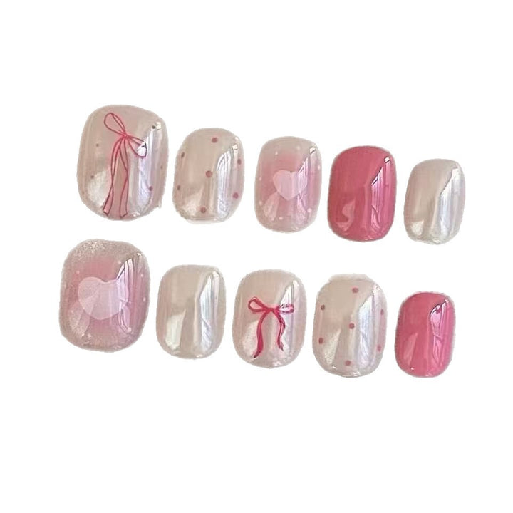 Romantic Heart-Themed Nail Art Set Stornfield