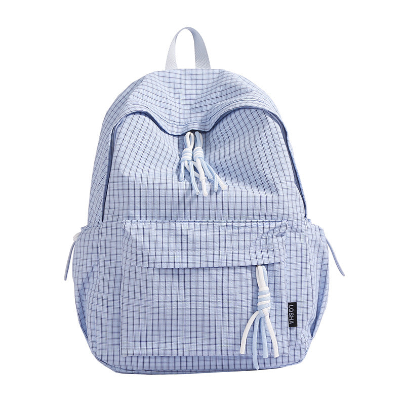 Checked Patterned Casual Backpack