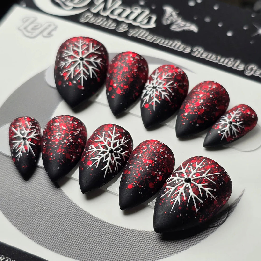 Artificial nails with snowflake design Stornfield