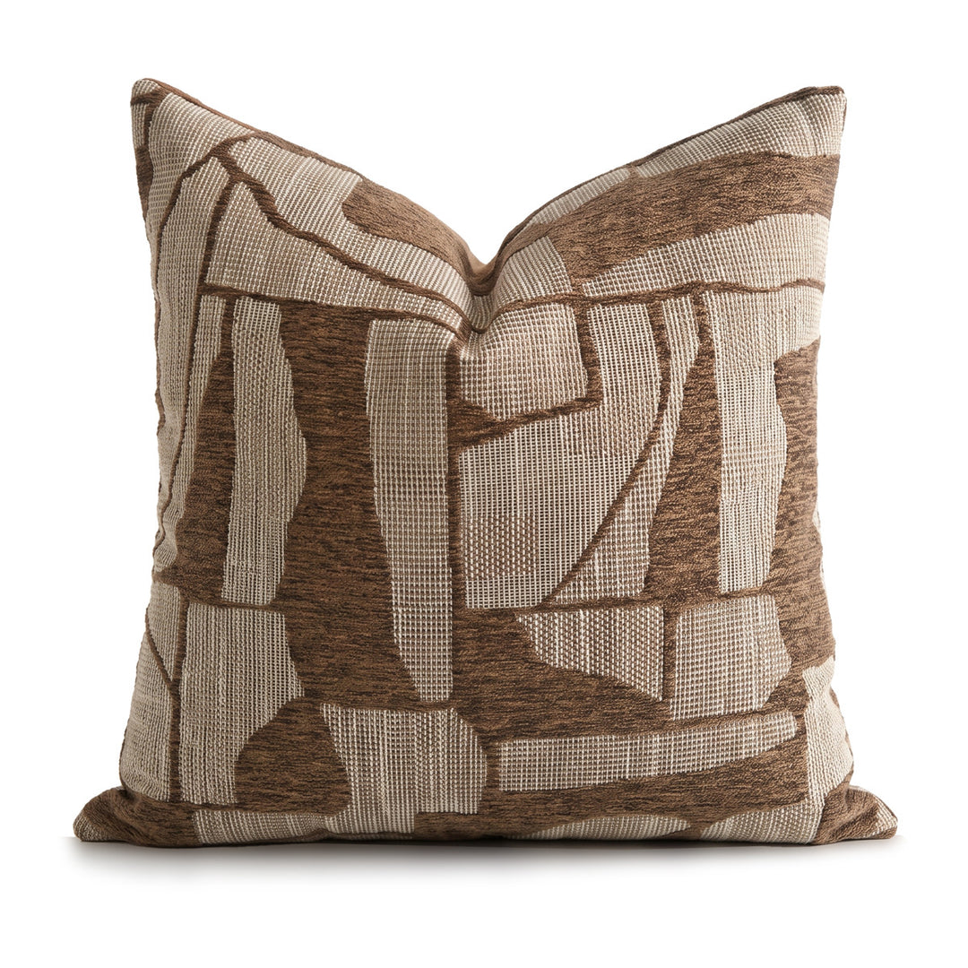 Decorative pillow in modern patchwork style