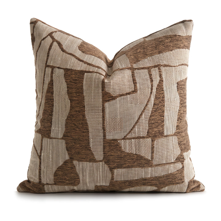 Decorative pillow in modern patchwork style