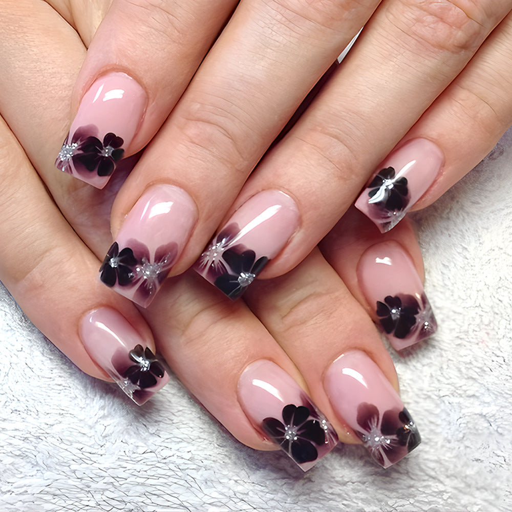 Elegant Floral Acrylic Press-On Nails Stornfield
