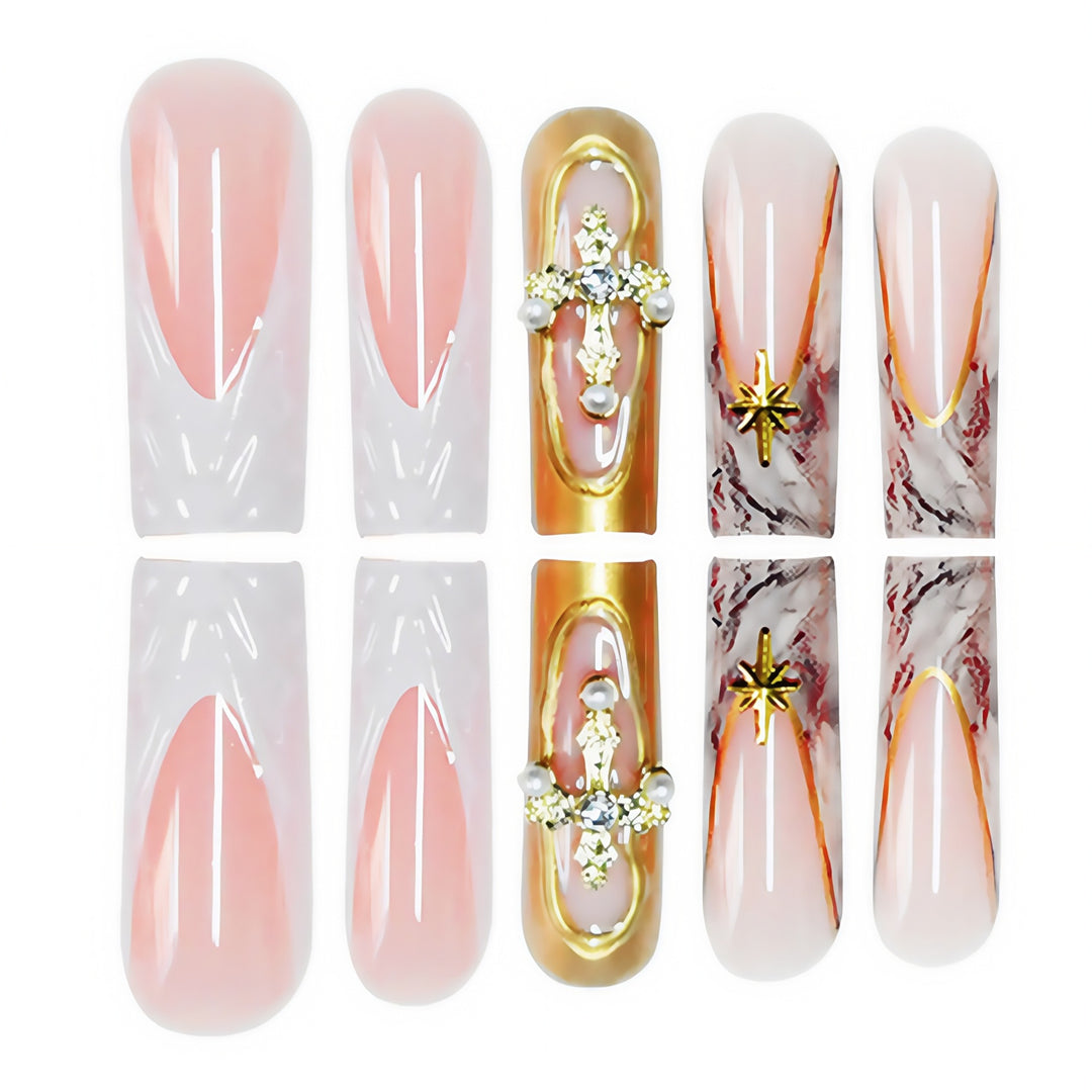 Decorative Long Press-On Nail Art Stornfield