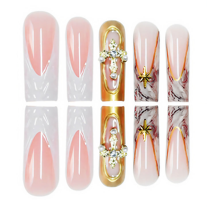 Decorative Long Press-On Nail Art Stornfield
