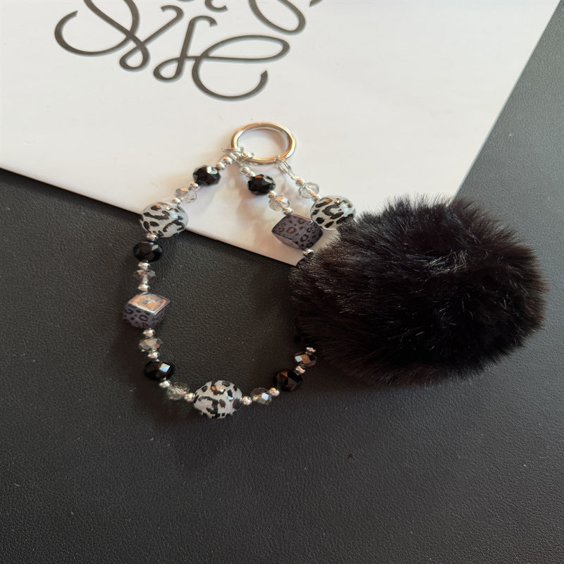 Playful Faux Fur Pom Pom Keychain Stornfield