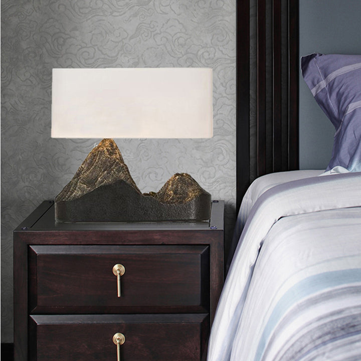 Decorative Mountain Sculpture Table Lamp
