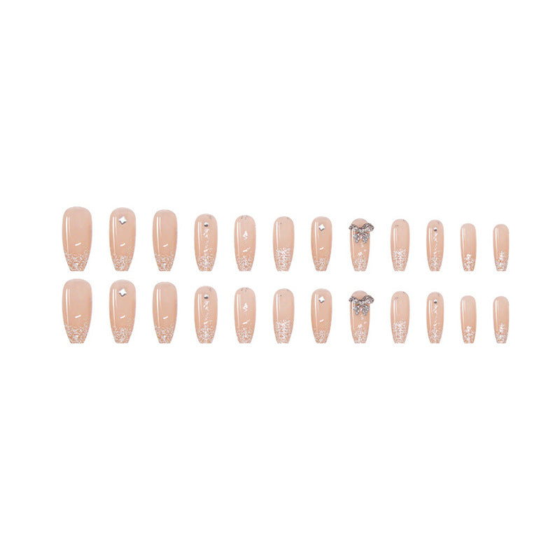 Glamorous Rhinestone-Embellished Press-On Nails