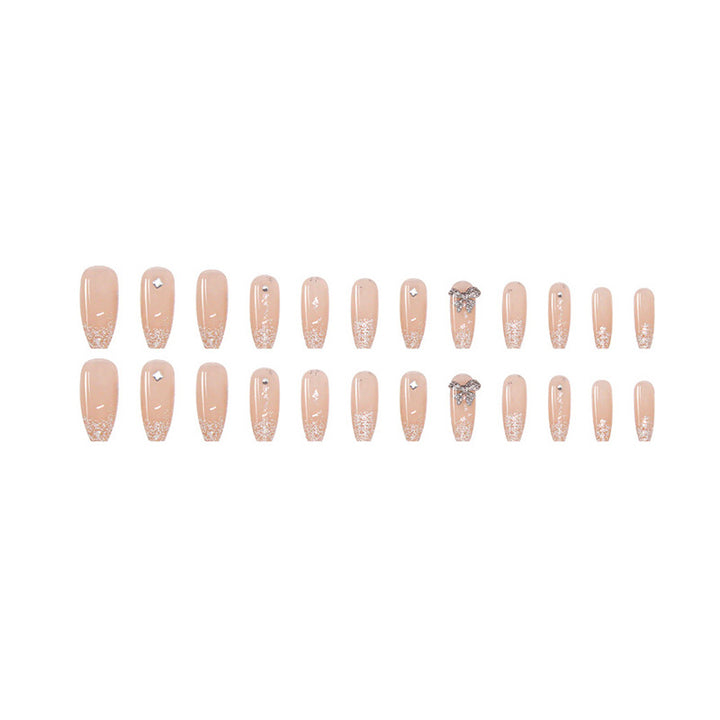Glamorous Rhinestone-Embellished Press-On Nails